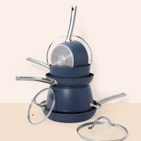 5pc Cooking Pan Set - Aegean Blue