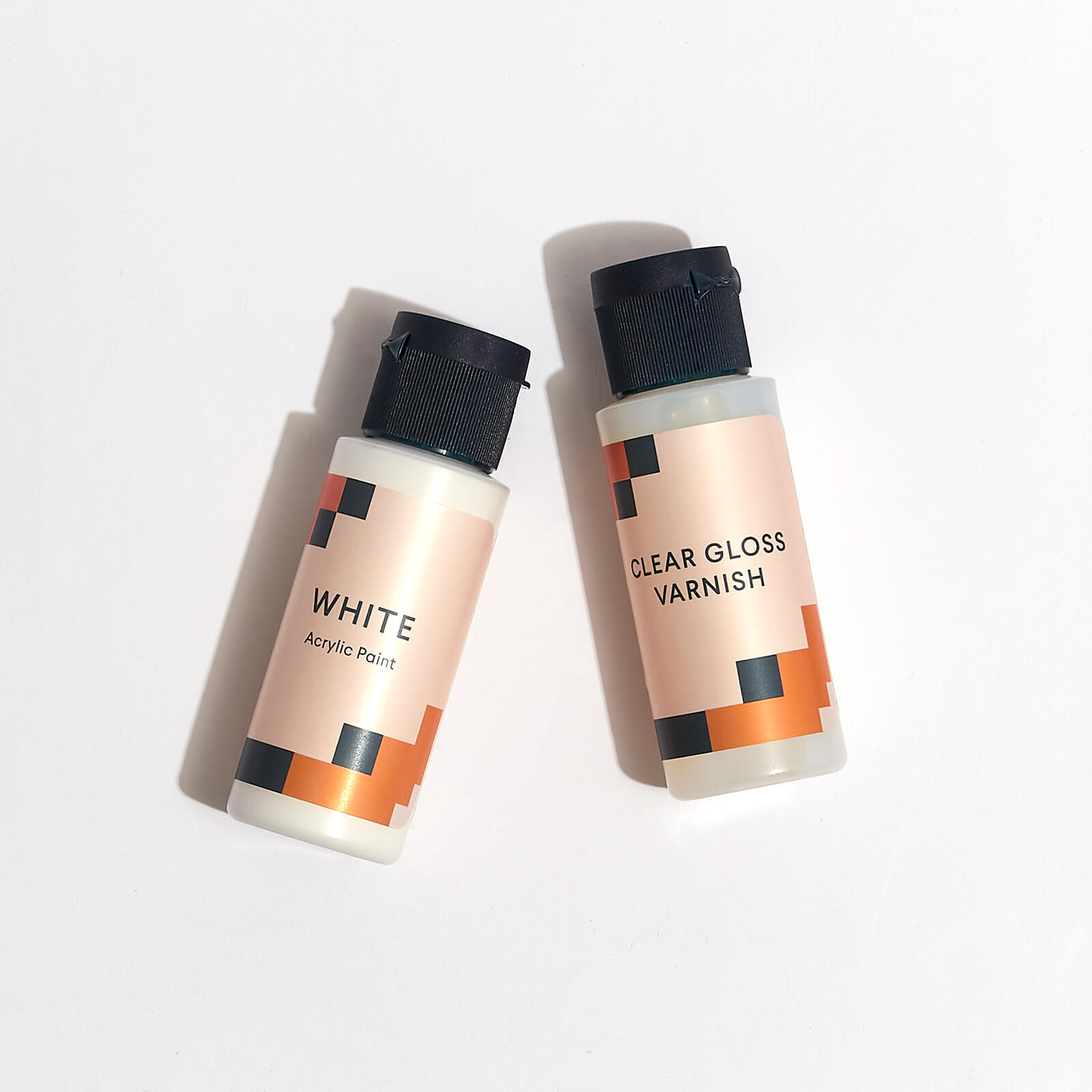 Gloss Varnish & White Acrylic Paint (noah)